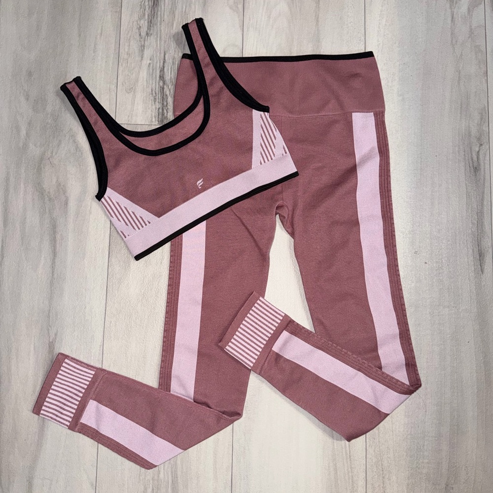 Fabletics Pink and brown Leggings Set